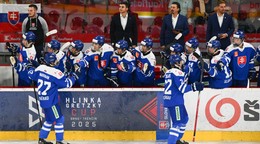 Hráči Slovenska na prestížnom turnaji hráčov do 18 rokov Hlinka Gretzky Cup 2025.