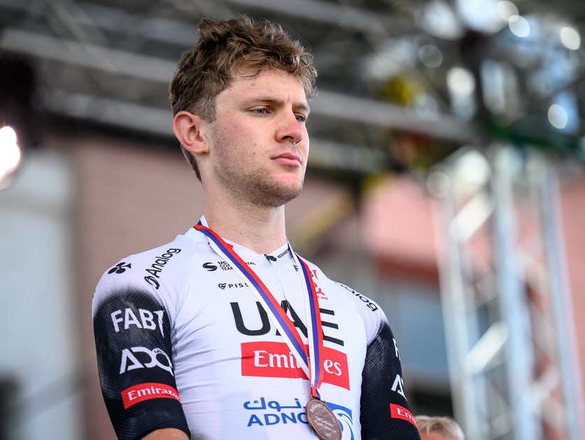 Slovenský cyklista Matthias Schwarzbacher obsadil 3. miesto v pretekoch elite na MSR 2025.