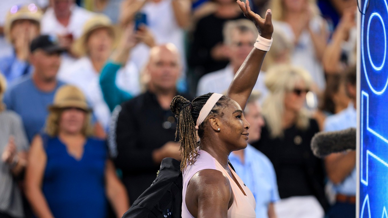 Americká tenistka Serena Williamsová na turnaji WTA v Cincinnati 2022. 