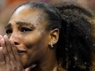 Serena Williamsová po poslednom zápase kariéry na US Open 2022.