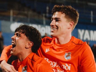 Radosť hráčov Realu Sociedad v zápase s Getafe.