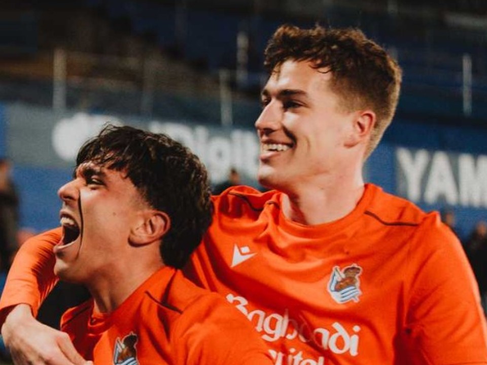 Radosť hráčov Realu Sociedad v zápase s Getafe.