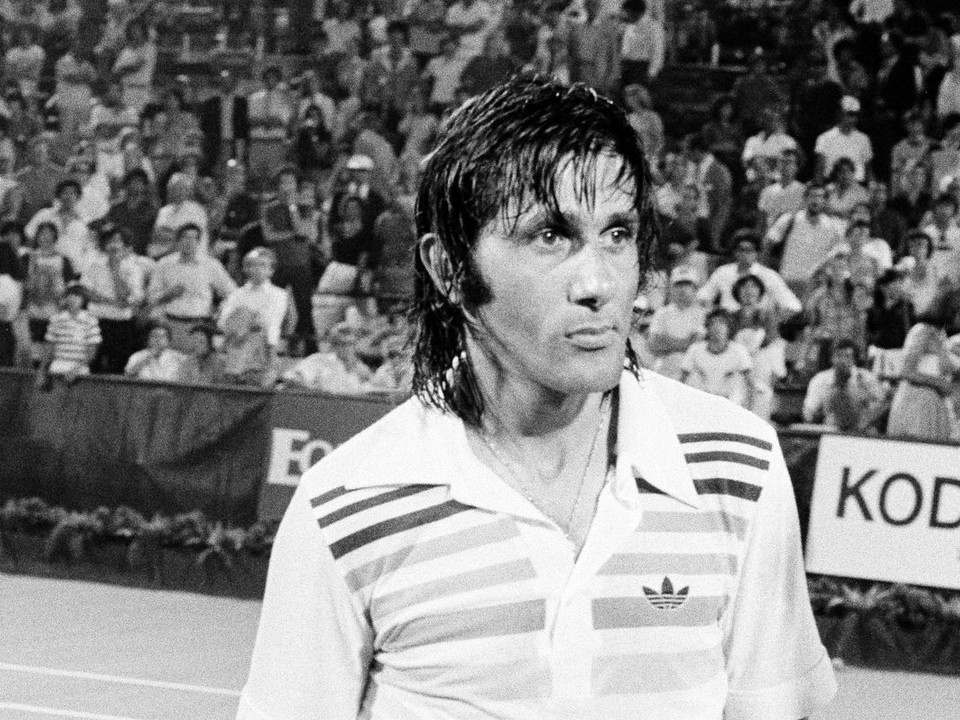 Rumunský tenista Ilie Nastase počas US Open 1979.