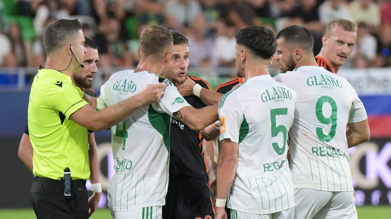 Šarvátka počas zápasu 8. kola futbalovej Niké ligy FC Tatran Prešov - MFK Ružomberok