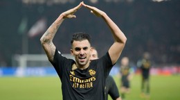 Oslavné gesto futbalistu Realu Madrid Daniho Ceballosa 