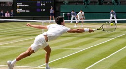 Fotka z finále Wimbledonu 2024.