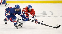 Momentka zo zápasu do 18 rokov USA - Česko
