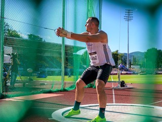 Maďarský reprezentant v hode kladivom Bence Halász počas 60. ročníka mítingu P-T-S. 