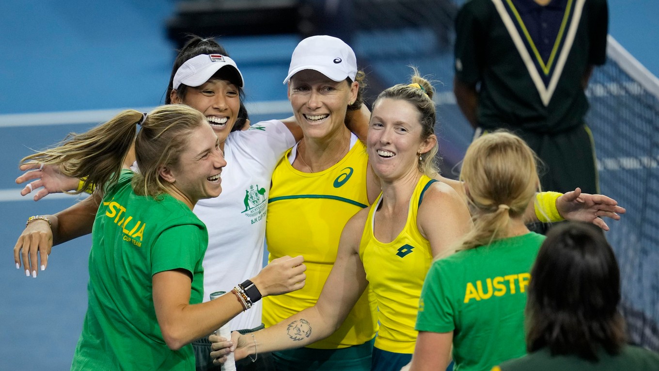 Austrálske tenistky na finálovom turnaji Pohára Billie-Jean Kingovej 2022.