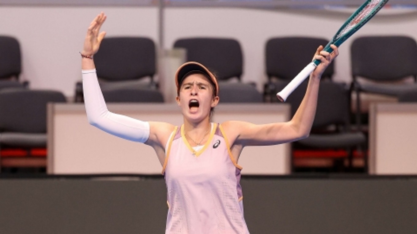 Mia Pohánková na turnaji J&T Banka Slovak Open 2024 v Bratislave.