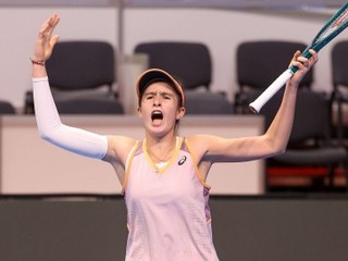 Mia Pohánková na turnaji J&T Banka Slovak Open 2024 v Bratislave.