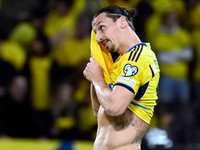 Zlatan Ibrahimovic v drese Švédska.