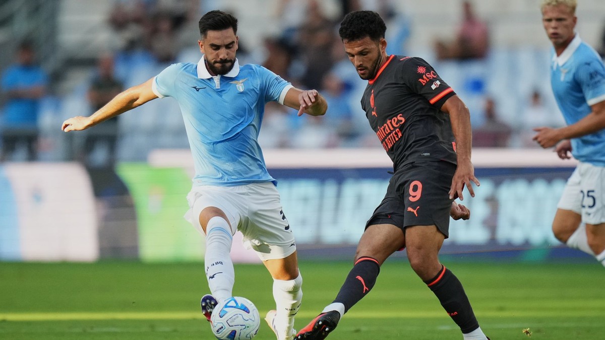 Fotka zo zápasu Lazio Rím - AC Miláno.