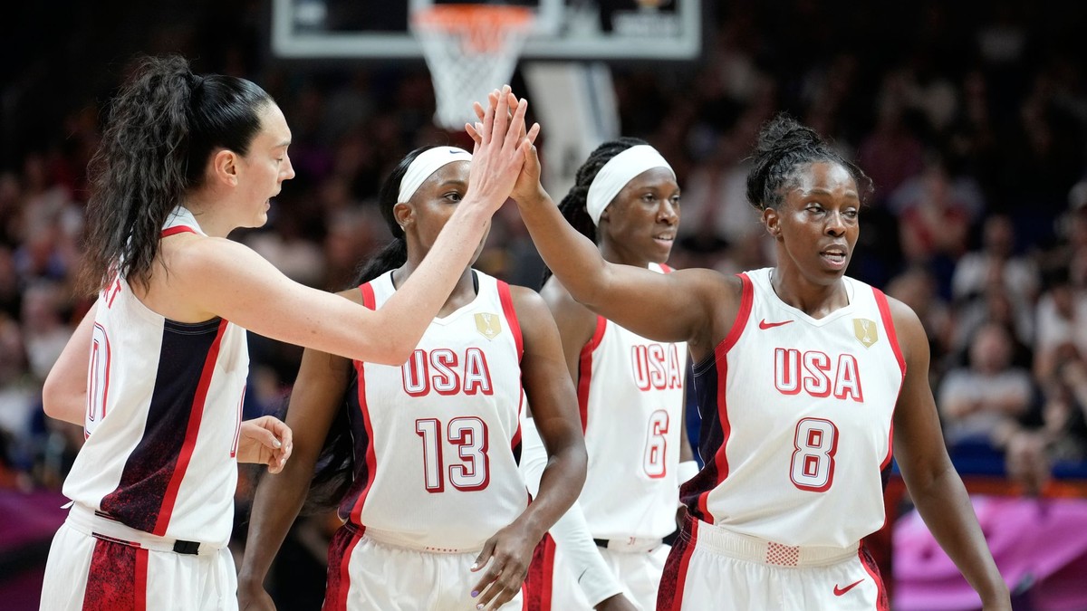 Basketbalistky USA.