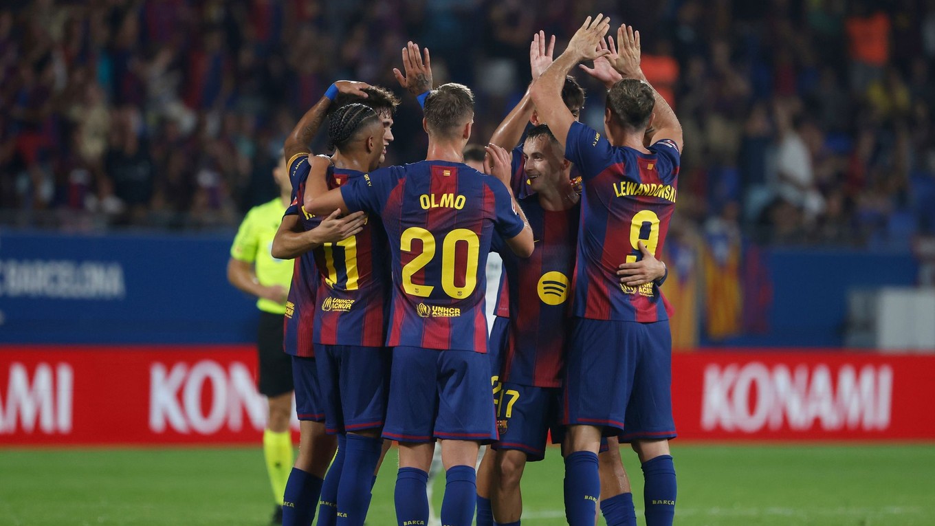 Radosť hráčov Barcelony