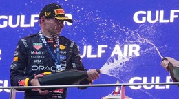 Max Verstappen oslavuje víťazstvo