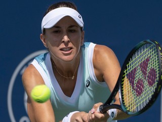 Švajčiarska tenistka Belinda Benčičová na turnaji v Montreale.