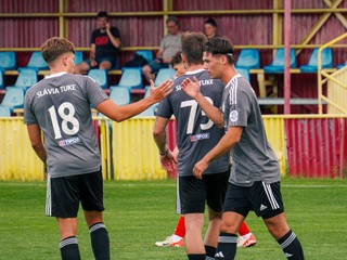 Futbalisti Slávia TU Košice.