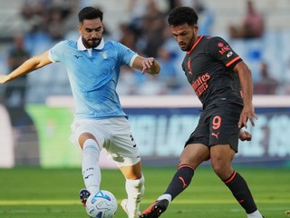 Fotka zo zápasu Lazio Rím - AC Miláno.