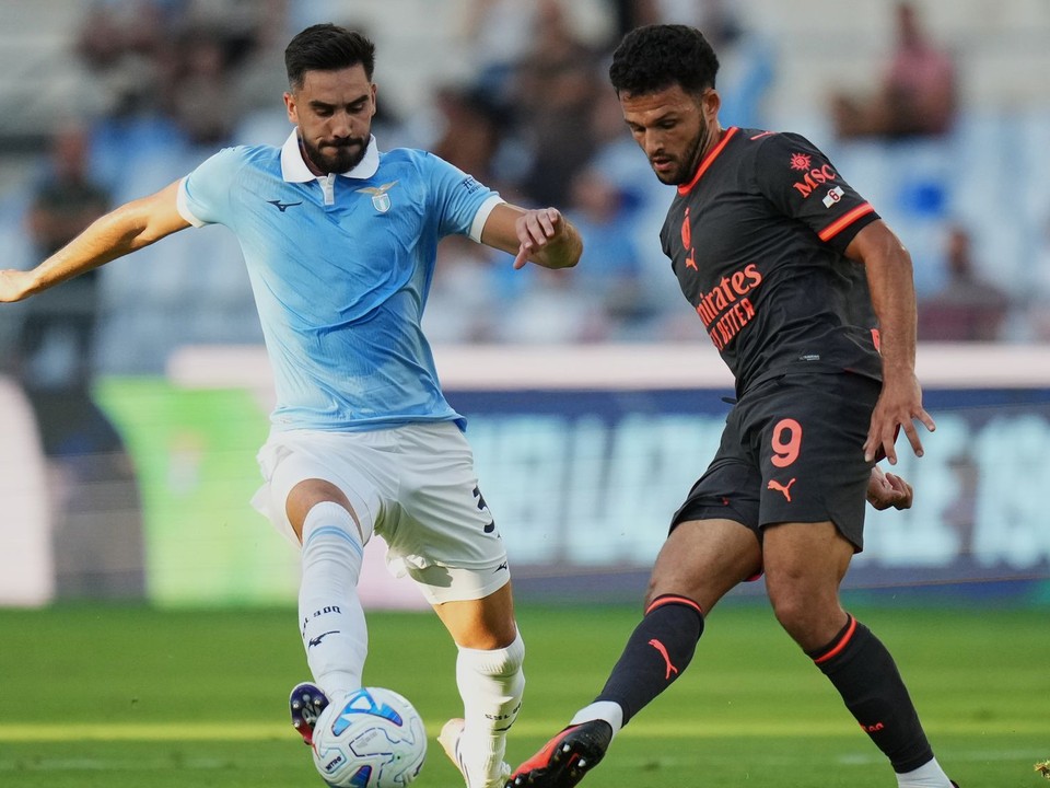 Fotka zo zápasu Lazio Rím - AC Miláno.