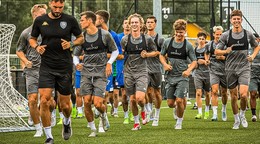 Futbalisti Šamorína počas letnej prípravy.