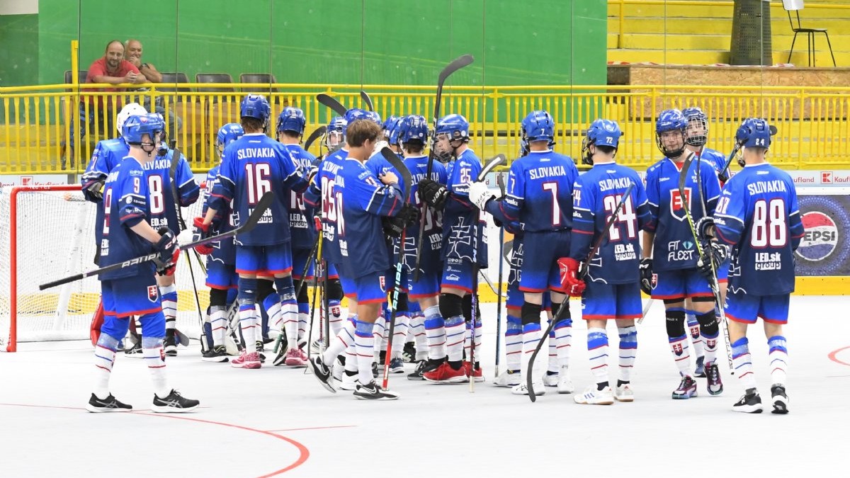 Slovenskí hokejbalisti na MS juniorov v hokejbale 2024.