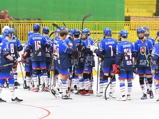 Slovenskí hokejbalisti na MS juniorov v hokejbale 2024.