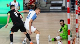 Momentka zo zápasu Slovensko - Gruzínsko.