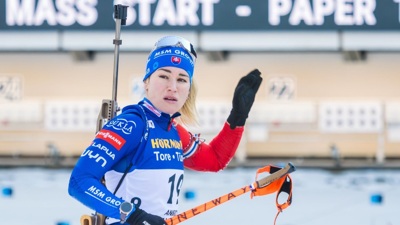 Paulína Bátovská Fialková počas pretekov žien s hromadným štartom v Annecy - Le-Grand Bornand.