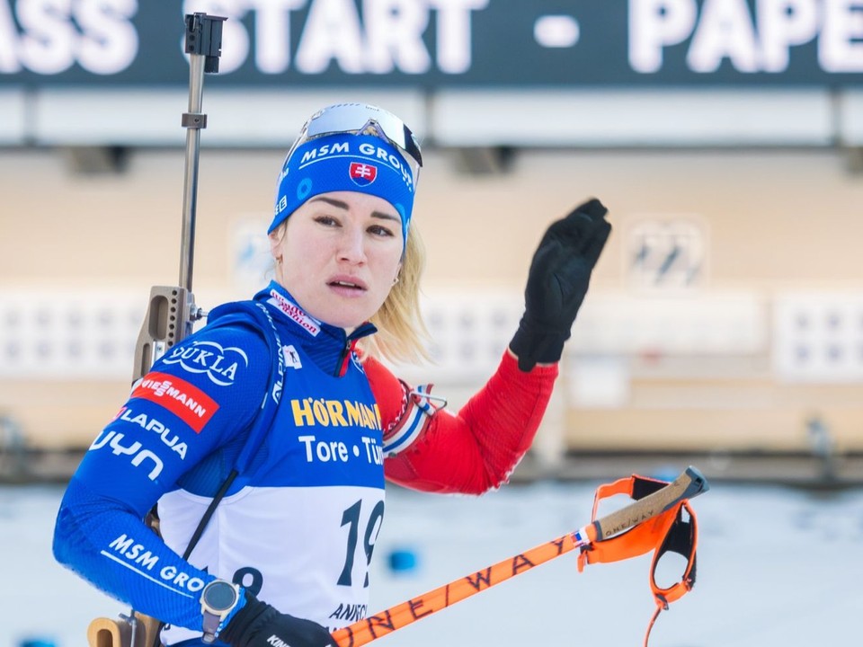 Paulína Bátovská Fialková počas pretekov žien s hromadným štartom v Annecy - Le-Grand Bornand.