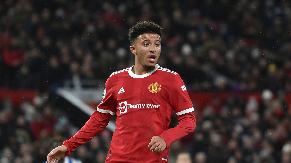 Jadon Sancho v drese Manchestru United.