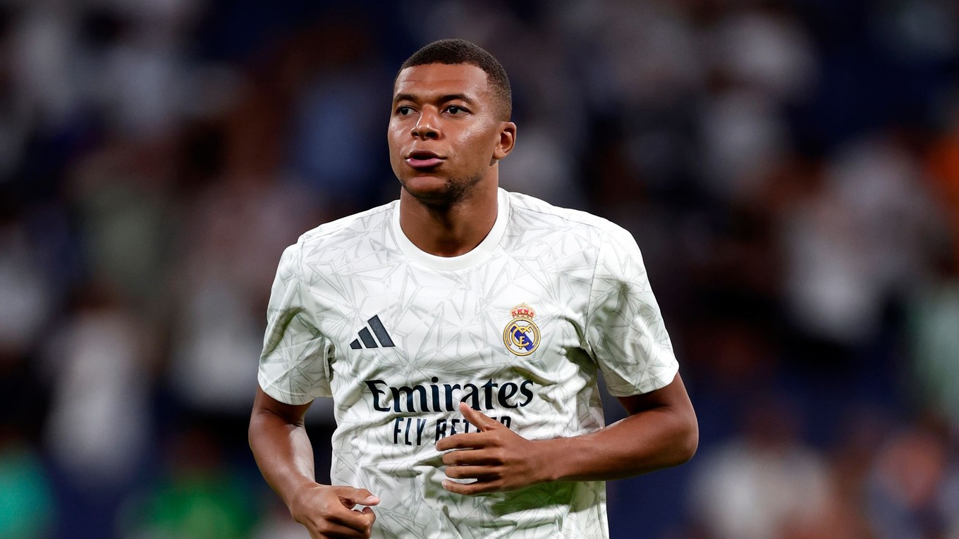 Kylian Mbappé v drese Realu Madrid.