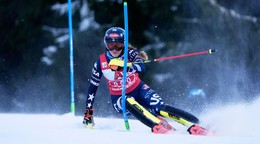 Američanka Mikaela Shiffrinová počas slalomu žien Svetového pohára alpských lyžiarok v rakúskom Semmeringu.