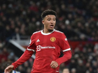 Jadon Sancho v drese Manchestru United.