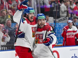 Gólová radosť hráčov Česka na MS v hokeji 2024