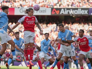 Momentka zo zápasu Arsenal - Manchester City.