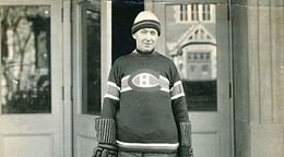 Legendárny brankár Georges Vézina v drese Montrealu Canadiens.