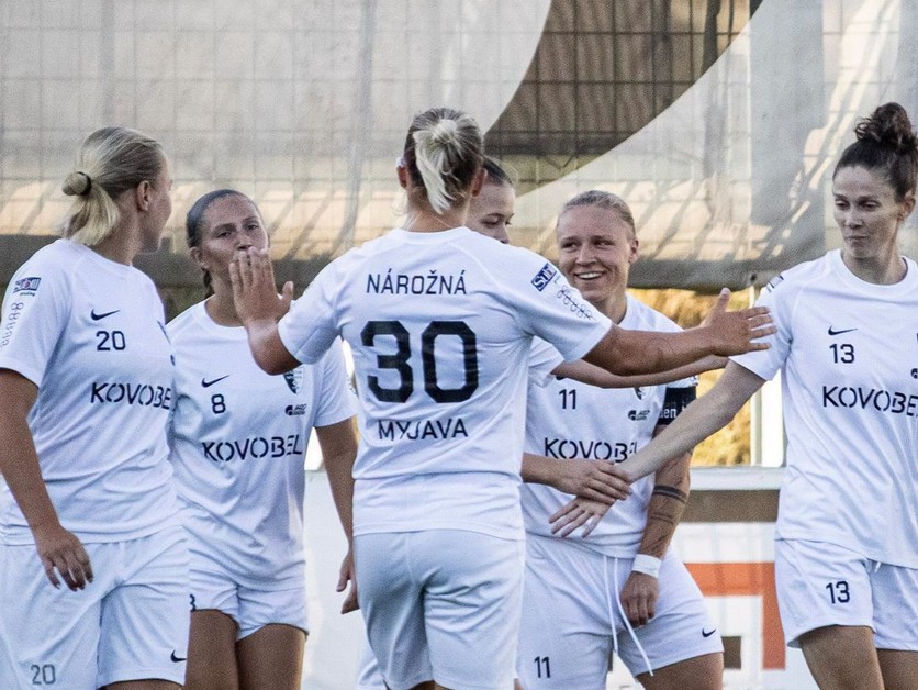 Futbalistky tímu Spartak Myjava.
