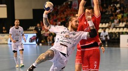 Viačeslav Kasatkin v zápase Tatran Prešov - MŠK Považská Bystrica vo 4. finále Niké Handball Extraligy.