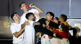Oslavy španielskych futbalistov po zisku titulu na EURO 2024. 