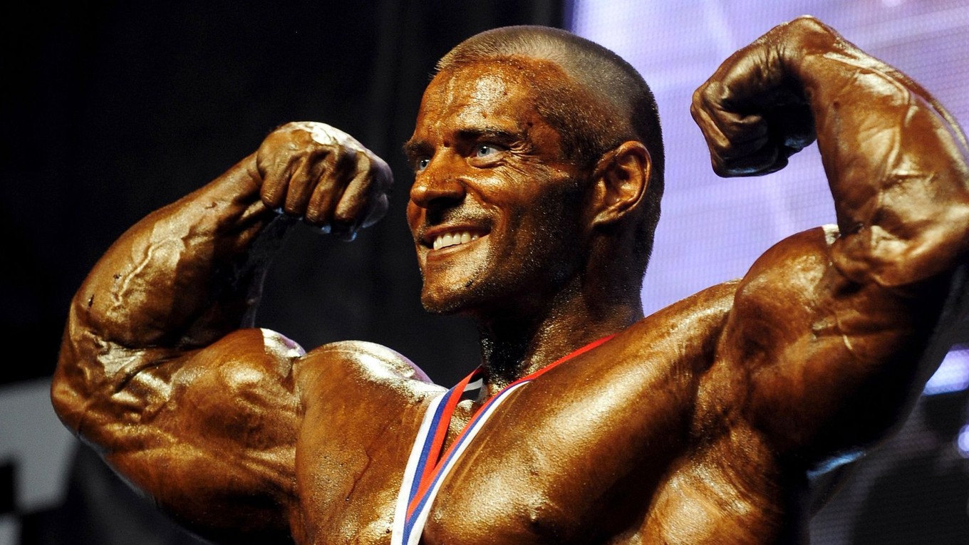 Štefan Havlík na majstrovstvách Slovenska v kulturistike v roku 2010.
