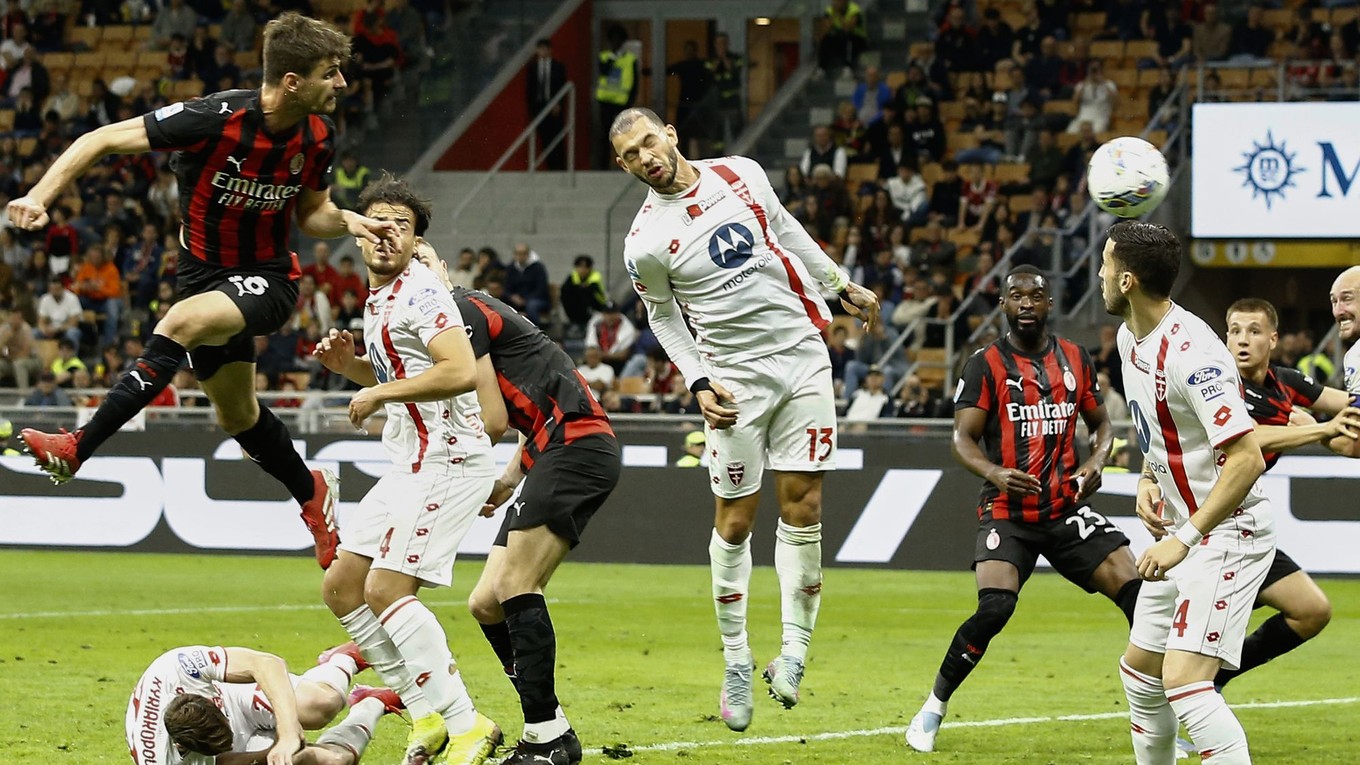 Fotka zo zápasu AC Miláno - AC Monza.
