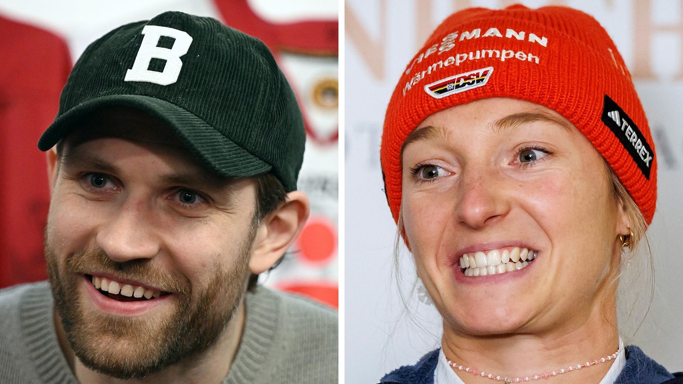 Leon Draisaitl (vľavo) a Katharina Schmidová.