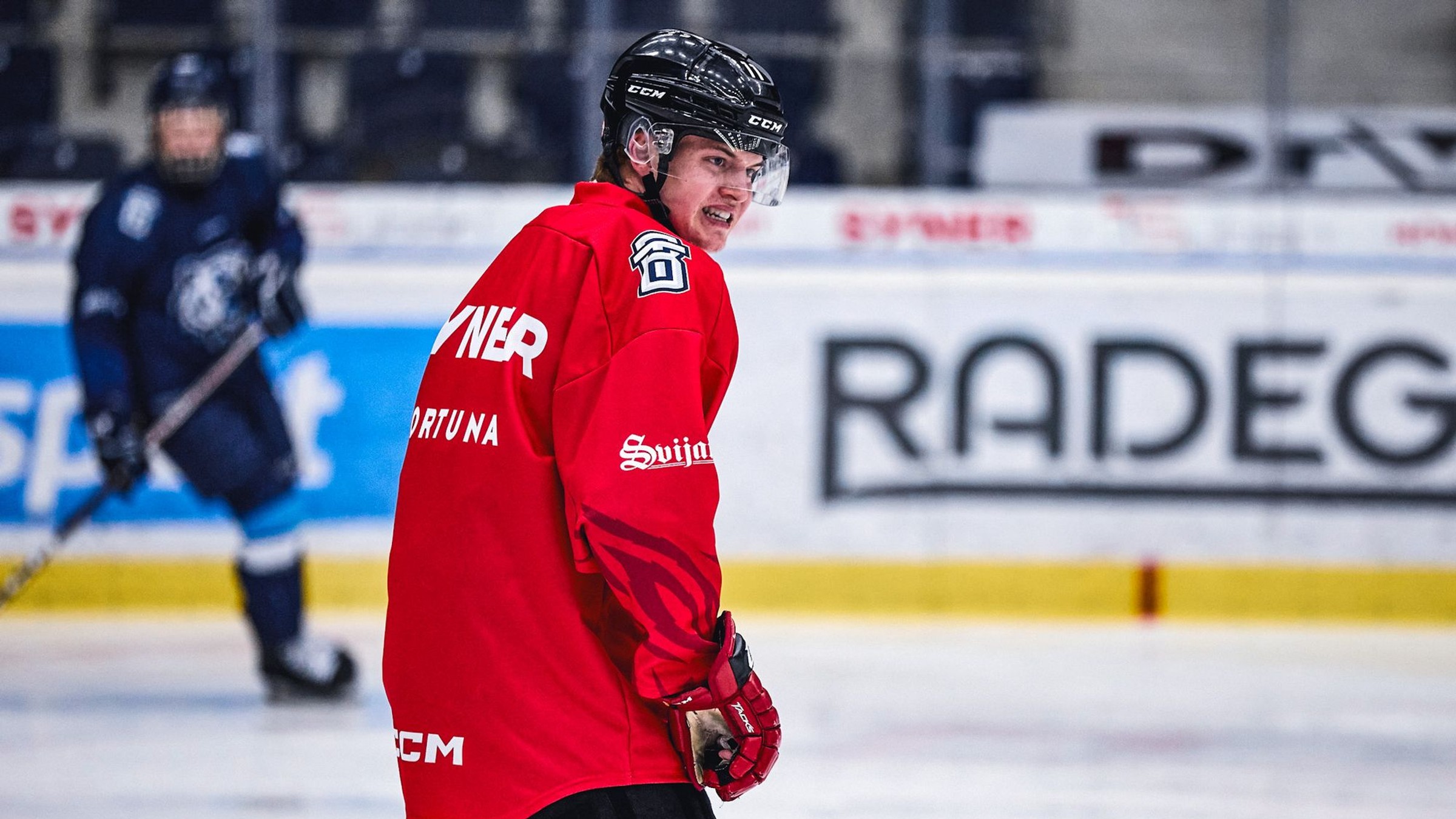 Adrien Bartovič na tréningu tímu Bílí Tygři Liberec. 