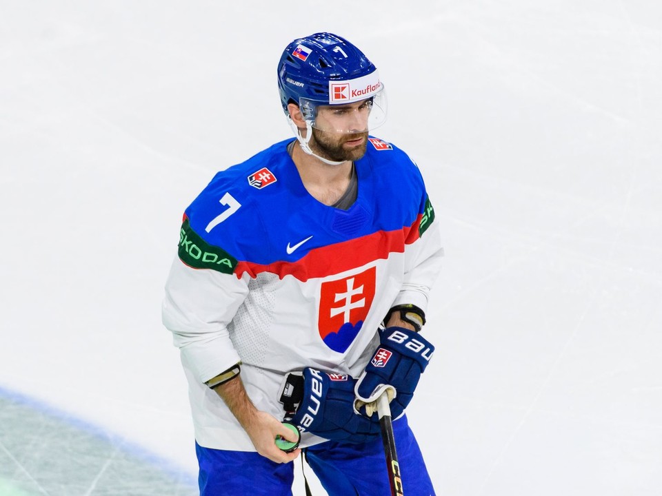 Mário Grman počas MS v hokeji 2025. 