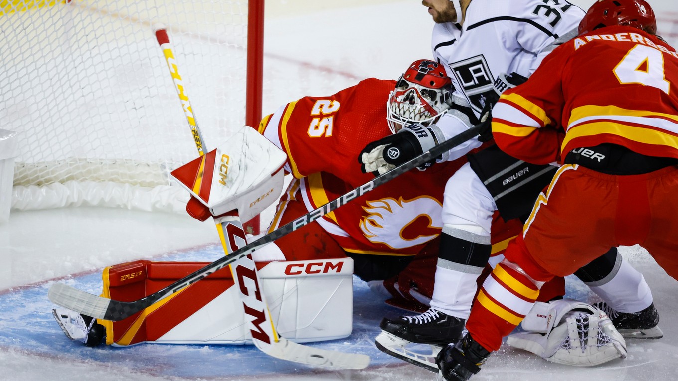 Jaco Markström v zápase proti Los Angeles Kings.