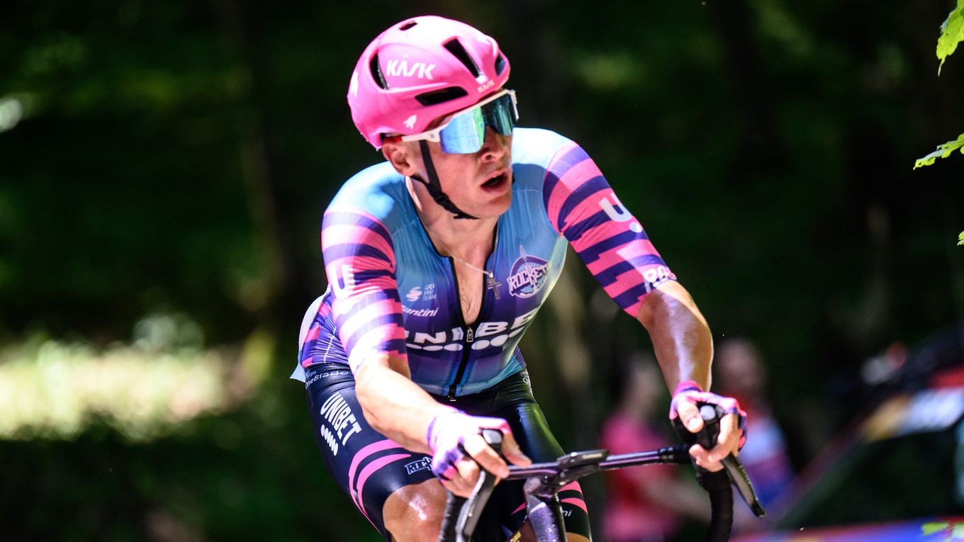 Slovenský cyklista Lukáš Kubiš počas MSR a ČR 2026.