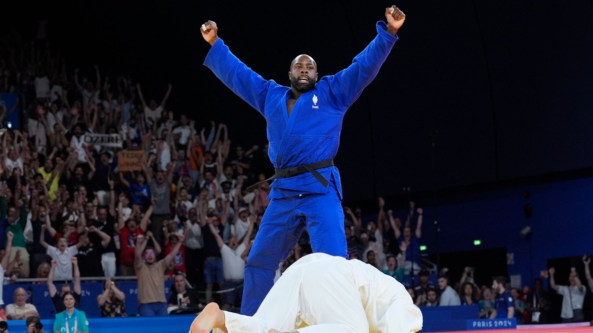 Teddy Riner získal zlato na OH 2024 v Paríži.