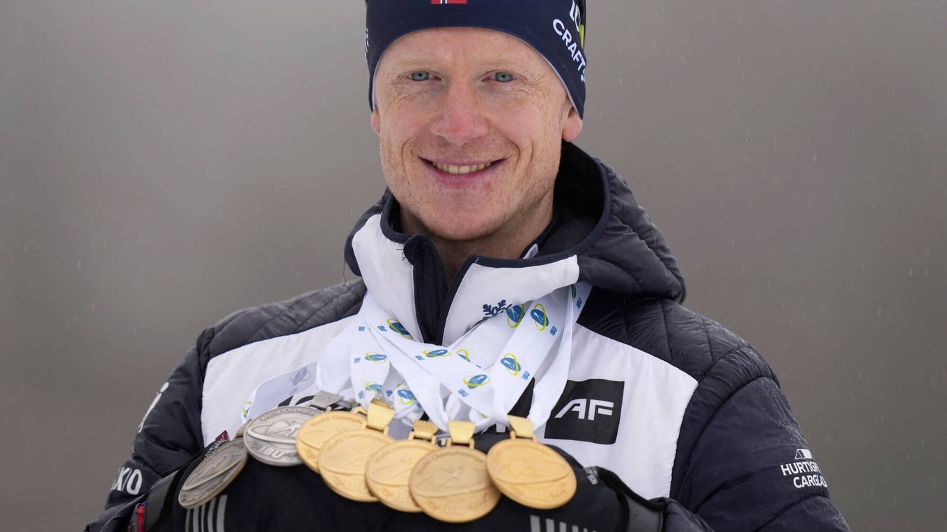 Johannes Thingnes Bö na MS v biatlone 2023.