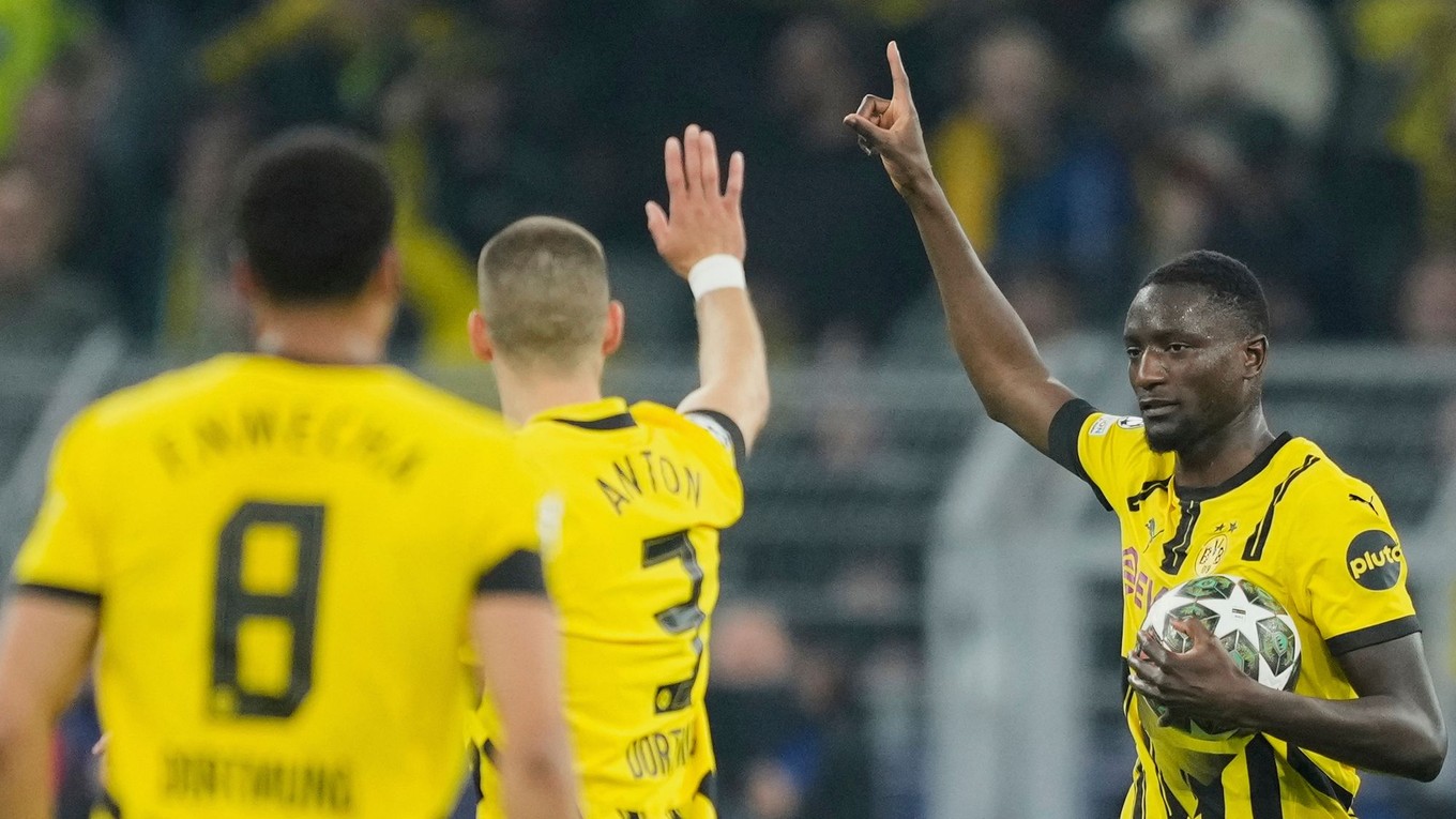 Serhou Guirassy oslavuje gól. 